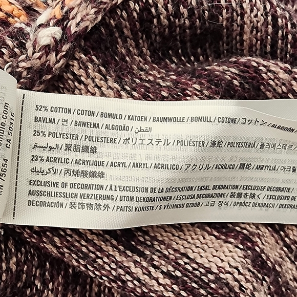 Hollister Baja Textured Fringe Pullover V-Neck Hooded L/S Sweater Size S - Picture 8 of 9